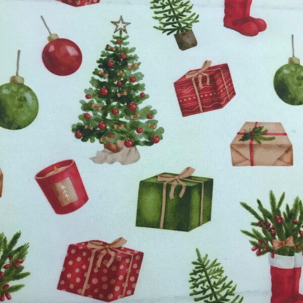 WHITE GIFT CHRISTMAS PRINT MINI MATT