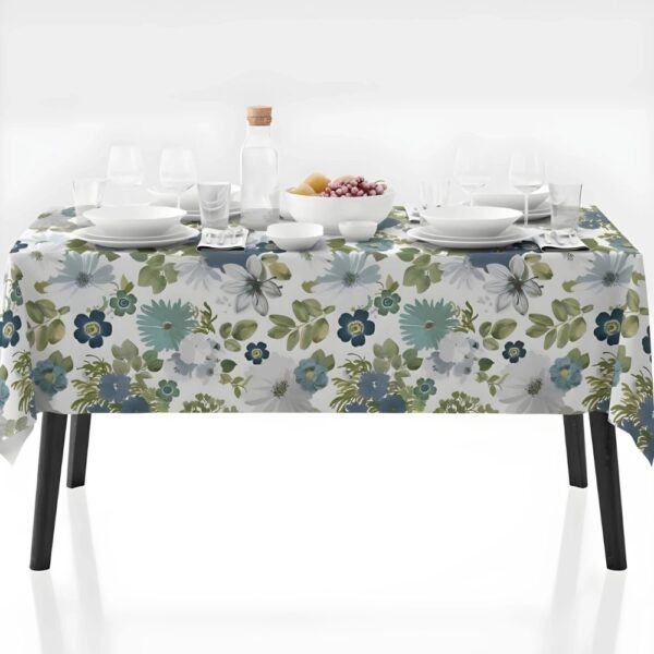 Blooming Blue Oilcloth Lifestyle