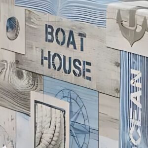 Boat House Blue Oilcloth