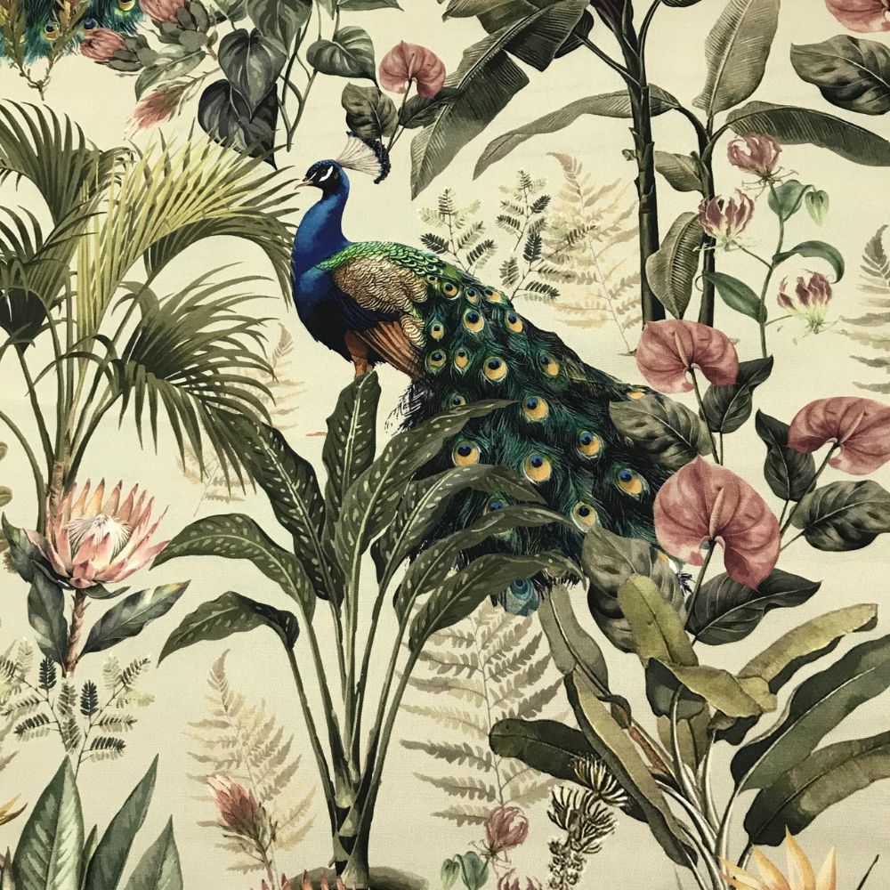 Cameo Peacock Cotton Bold Print Fabric
