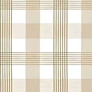 Checkered Charm Beige Oilcloth