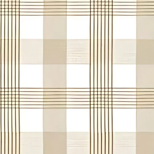 Checkered Charm Beige Oilcloth