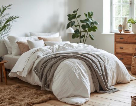 Cotton Baby Soft Crinkle Fabric Bedding