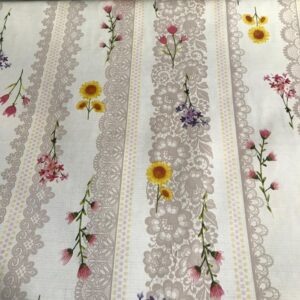 Floral Lace Printed Oilcloth