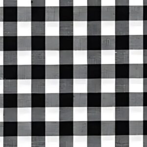 Gingham Black Oilcloth