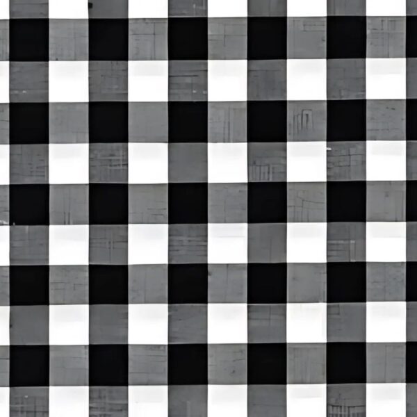 Gingham Black Oilcloth