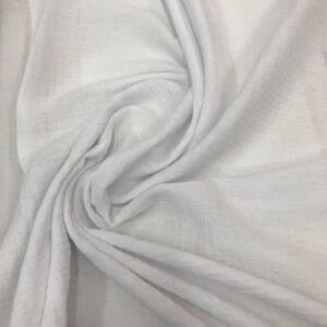 Icy White – Baby Soft Crinkle Cotton Muslin Fabric