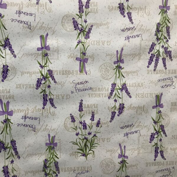 Lovely Lavender Printed Oilcloth