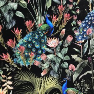 Show Off Peacock Cotton Bold Print Fabric