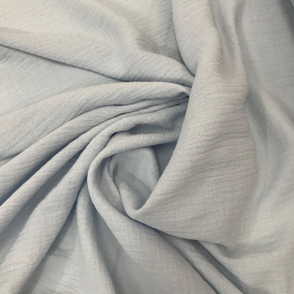 Slate Baby Soft Crinkle Cotton Muslin Fabric