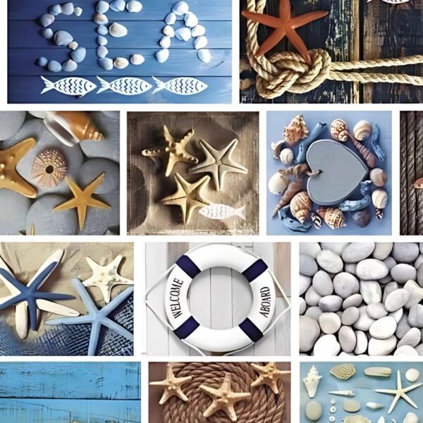 Starfish Printed Oilcloth