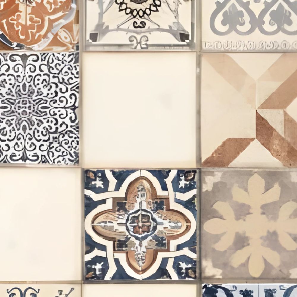 Turkish Tile Natural Oilcloth
