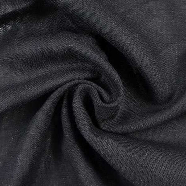 Black Linen Slub