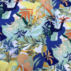 MULTI COLOR PLANT DESIGN VISCOSE PRINTED