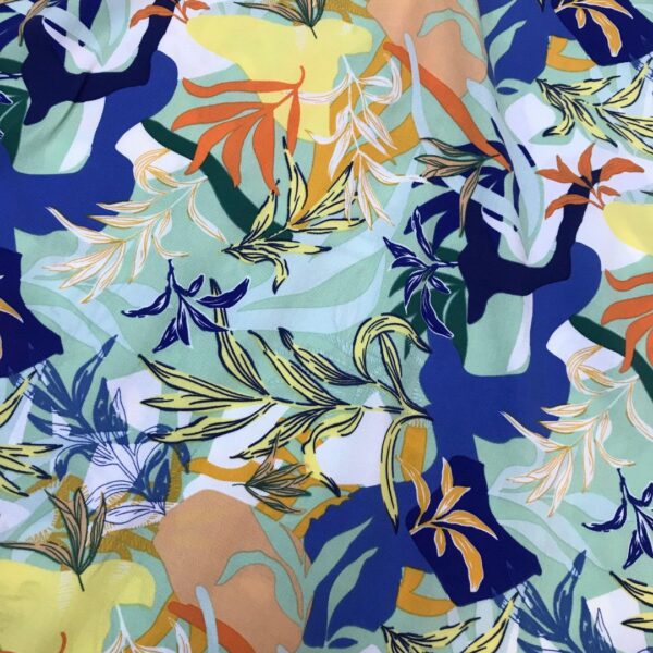 MULTI COLOR PLANT DESIGN VISCOSE PRINTED