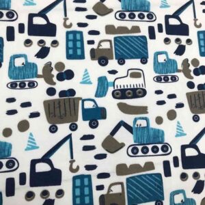 TRUCKS & TRACTOR PRINTED FLANNEL