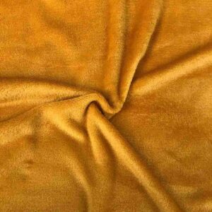MUSTARD CORAL FLEECE FABRIC
