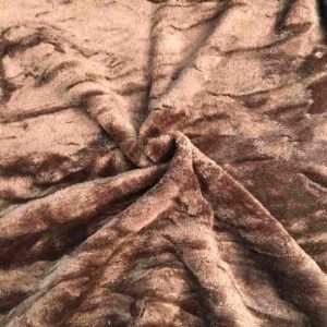CHOCOLATE CORAL FLEECE FABRIC