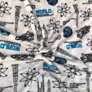 ROCKET SCIENCE PRINTED CORAL FLEECE