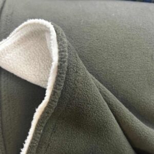 OLIVE SHERPA BONDED FLEECE