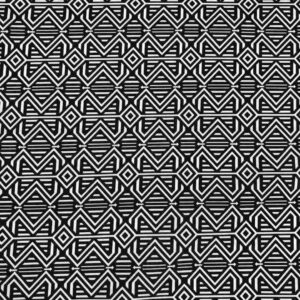 GEOMETRIC BLACK & WHITE PATTERN MINI MATT PRINT