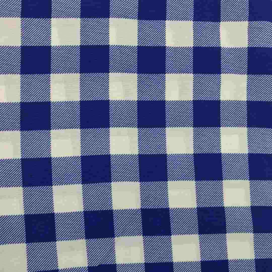 ROYAL BLUE CHECK MINI MATT PRINT