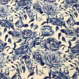 BLUE & WHITE ROSE MINI MATT PRINT