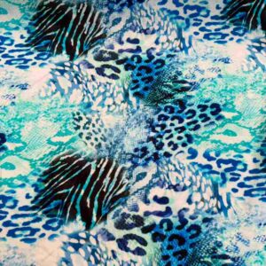 ANIMAL PATCHWORK PRINTED VISCOSE