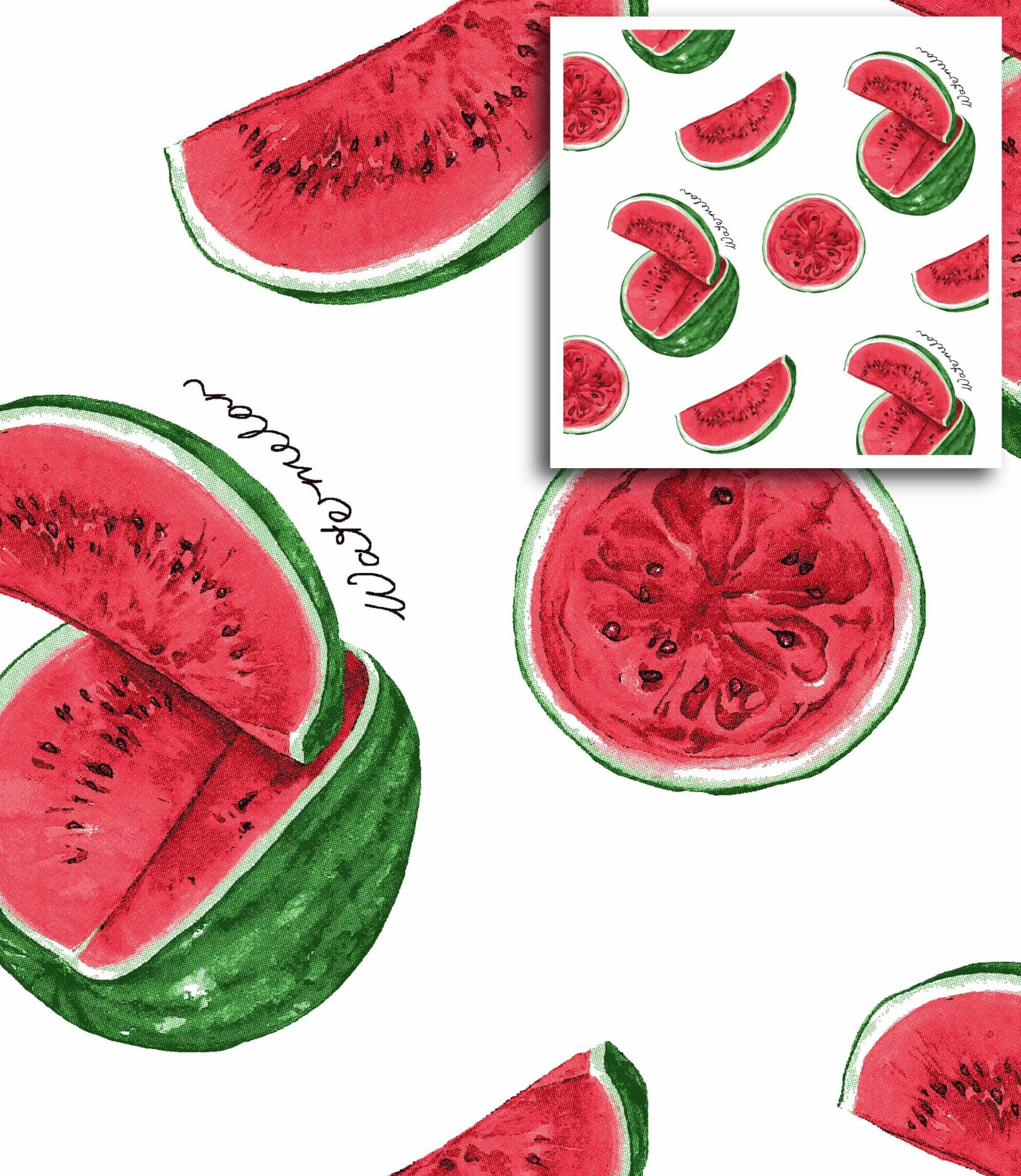 WATERMELON FRUIT PRINT
