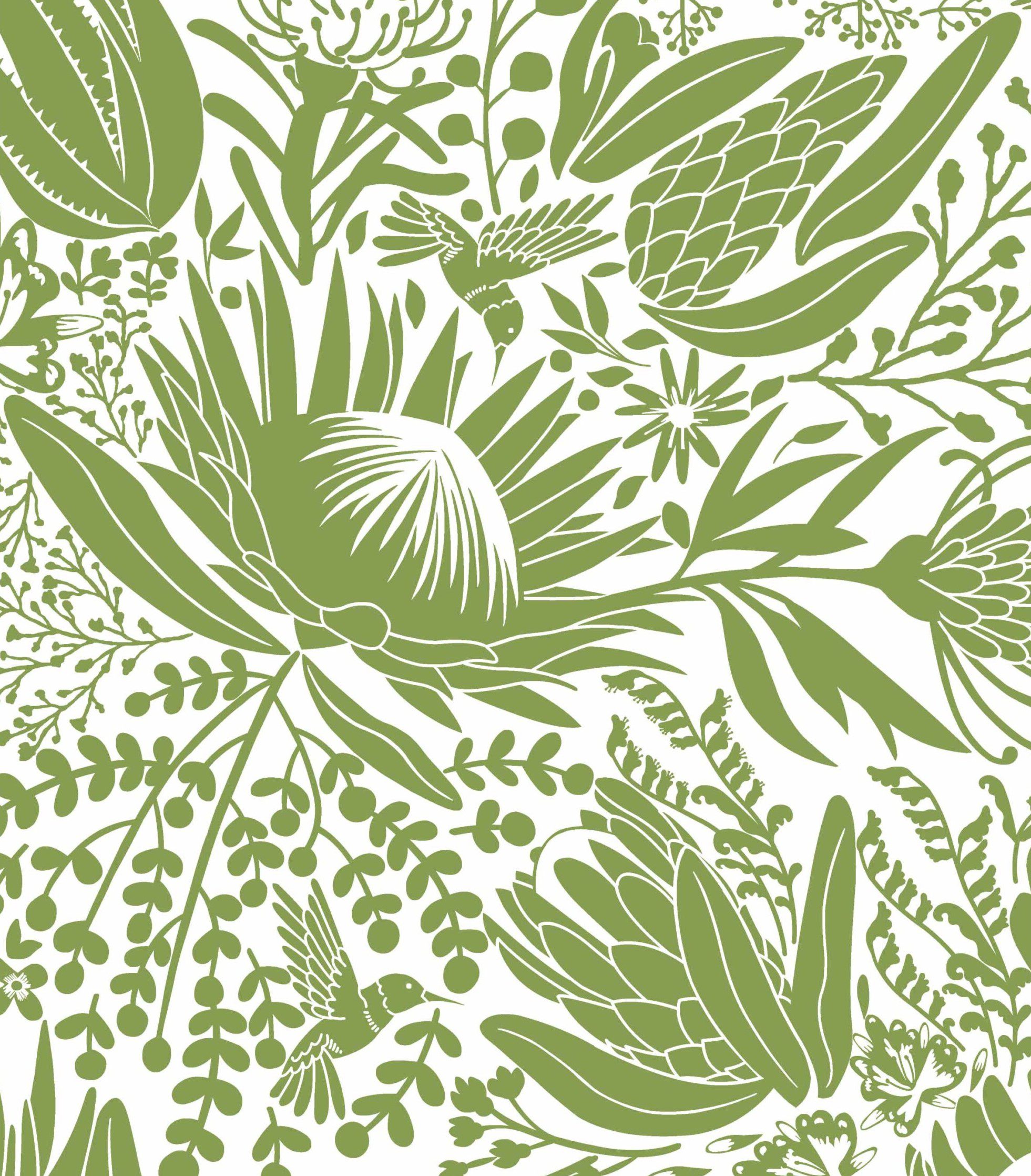 Aloe Mono Green Cape Flora Cotton Fabric Online