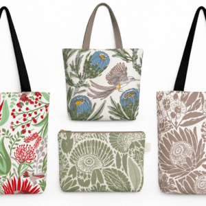 Cape Flora Collection Printed Cape Flora Cotton Fabric Online on Canvas Bags