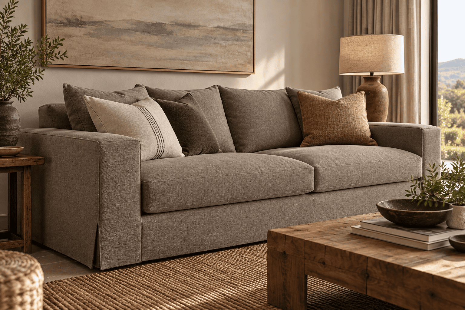 Earthy Modern Rustic Living Room