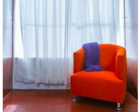 decorating with crushed voile fabric