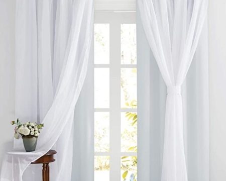 crushed voile curtaining fabric