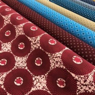 three cats shweshwe designs on cotton fabric sold per metre